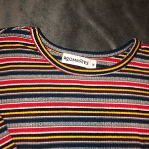 Striped, long sleeve ,skin tight shirt